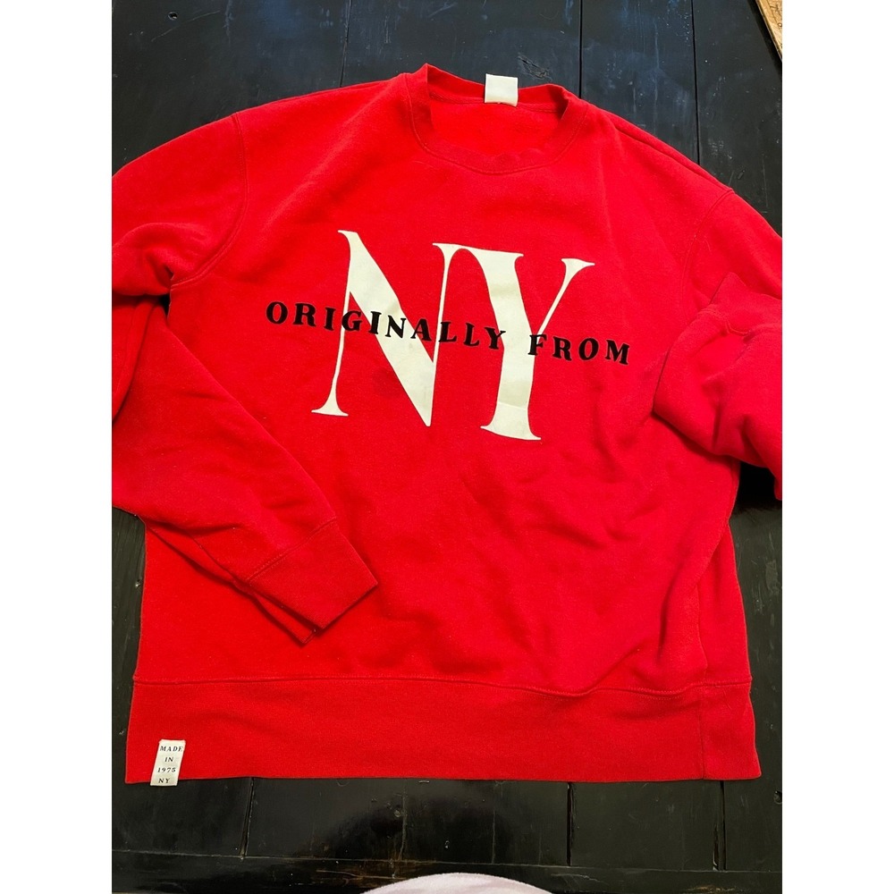 ZARA Red NY Originally From NYC Graphic Sweatshirt Men's Size Medium